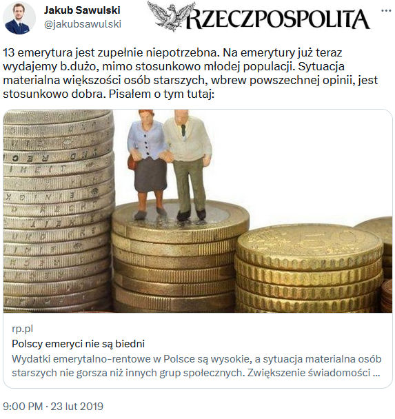 program wyborczy, koalicja obywatelska, likwidacja 13 i 14 emerytury