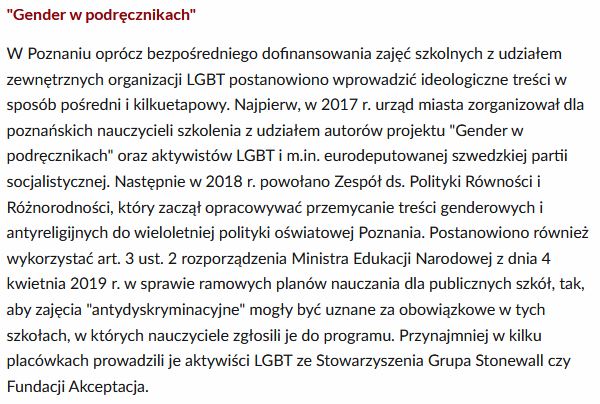 program wyborczy, koalicja obywatelska, instruktorzy lgbt w szkołach