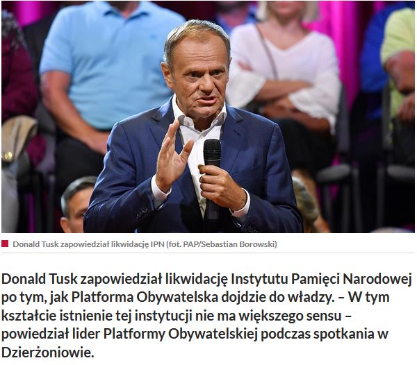program wyborczy, koalicja obywatelska, likwidacja ipn